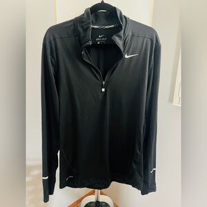 🤍🖤NIKE MENS BLACK WINDBREAKER ATHLETIC QUARTER-ZIP🖤🤍